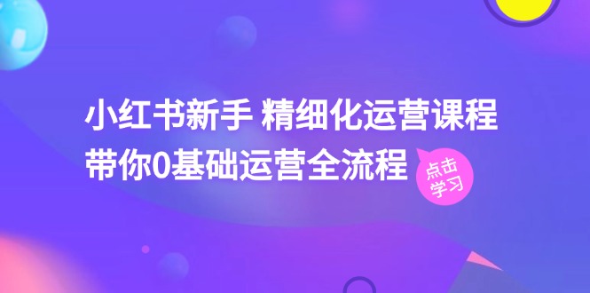 小红书新手 精细化运营课程，带你0基础运营全流程（41节视频课）_网创之家