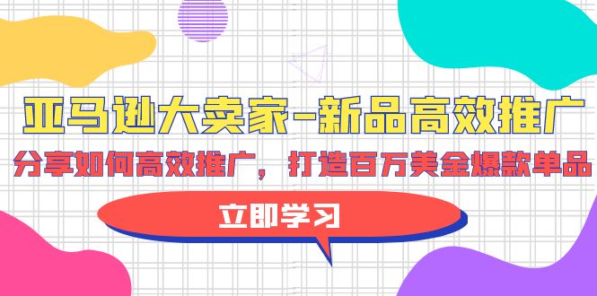 亚马逊 大卖家-新品高效推广，分享如何高效推广，打造百万美金爆款单品_网创之家