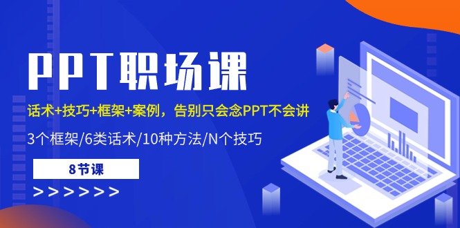 PPT初入职场课：销售话术 方法 架构 实例，道别只会念PPT不会说（8堂课）_网创之家