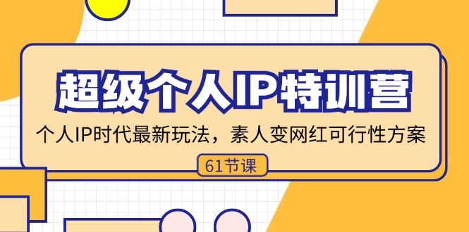 超级个人IP特训营，个人IP时代才最新玩法，素人变网红可行性方案 (61节)_网创之家