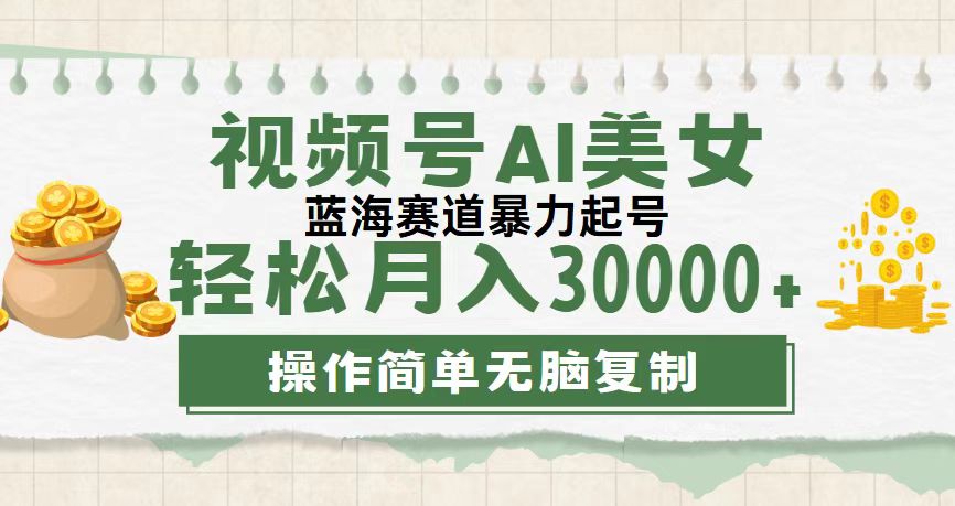 视频号AI美女跳舞，轻松月入30000+，蓝海赛道，流量池巨大，起号猛，无…_网创之家