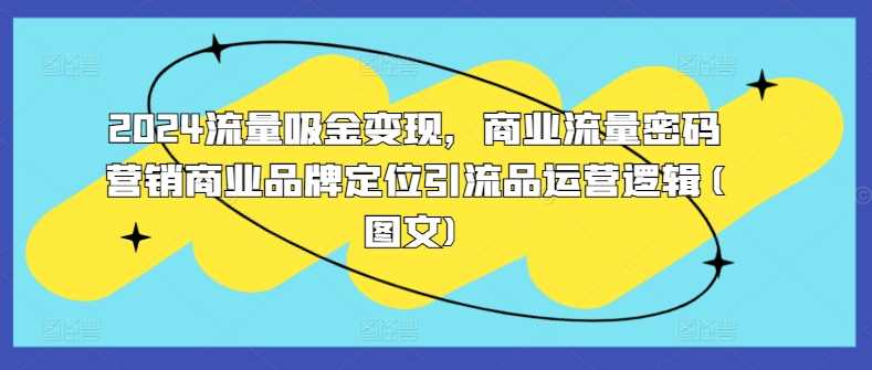 2024流量吸金变现，商业流量密码营销商业品牌定位引流品运营逻辑(图文)_网创之家