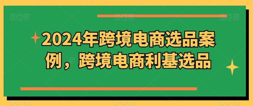 2024年跨境电商选品案例，跨境电商利基选品（更新）_网创之家