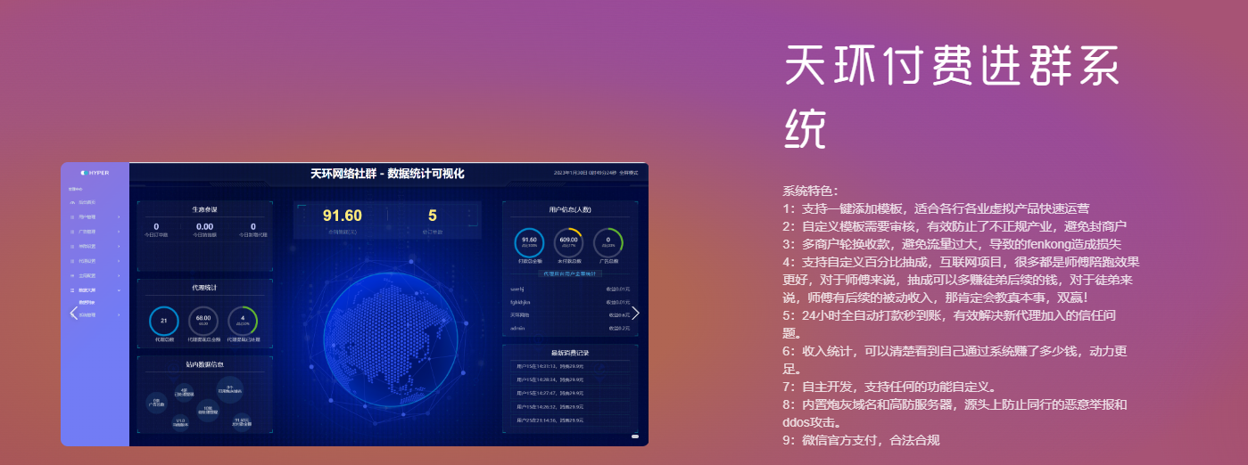 天环付费进群系统V2.0_网创之家