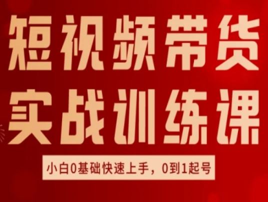 短视频带货实战训练课，好物分享实操，小白0基础快速上手，0到1起号_网创之家