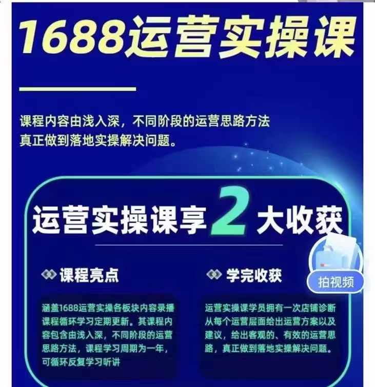 1688最新实战运营 0基础学会1688实战运营，电商年入百万不是梦_网创之家