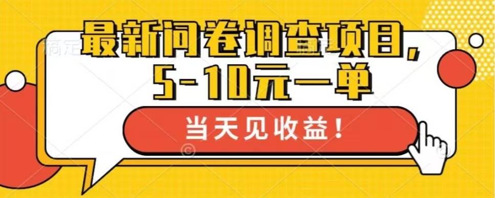 最新问卷调查项目，单日零撸100＋_网创之家