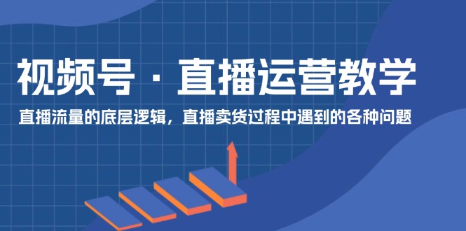 视频号 直播运营教学：直播流量的底层逻辑，直播卖货过程中遇到的各种问题_网创之家