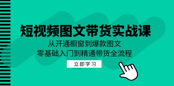 短视频图文带货实战课：从开通橱窗到爆款图文，零基础入门到精通带货_网创之家