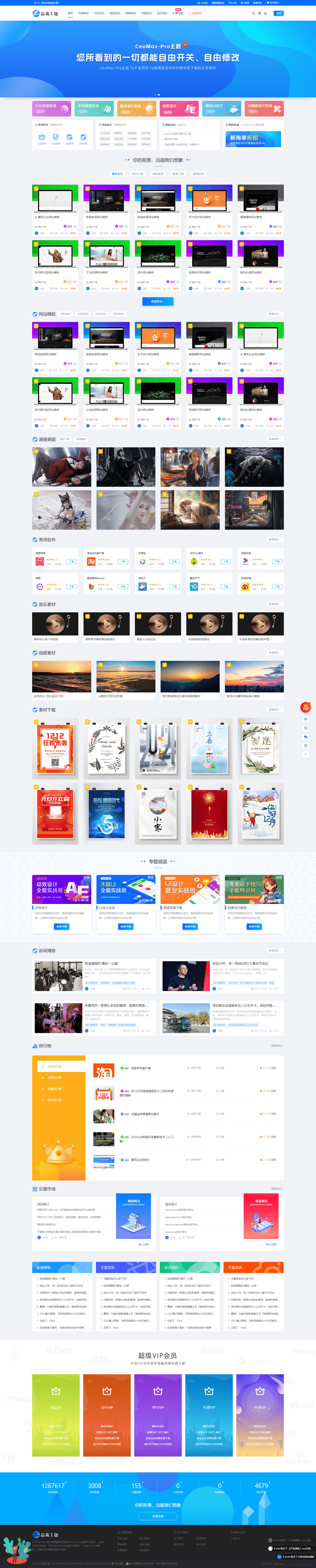 WordPress 资源展示型下载类主题 CeoMax-Pro_v7.6 开心版_网创之家