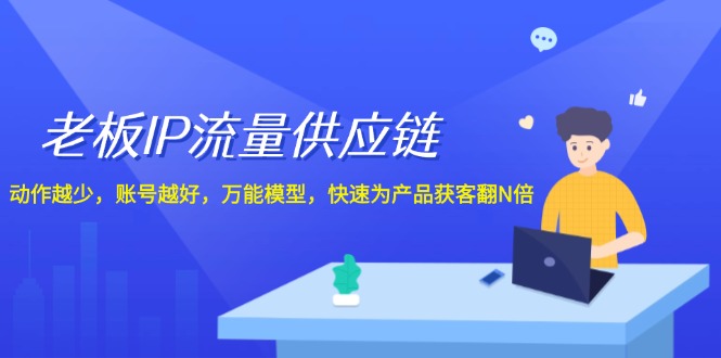 老板 IP流量 供应链，动作越少，账号越好，万能模型，快速为产品获客翻N倍_网创之家