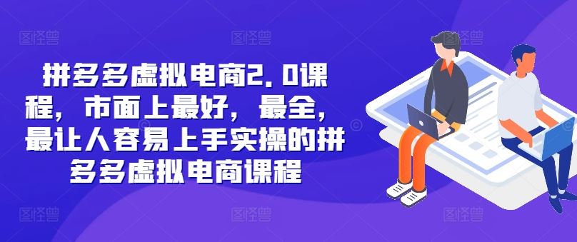 拼多多虚拟电商2.0项目，市面上最好，最全，最让人容易上手实操的拼多多虚拟电商课程_网创之家