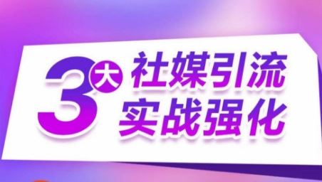 3大社媒引流实战强化，多渠道站外引流，高效精准获客，订单销售额翻倍增长_网创之家