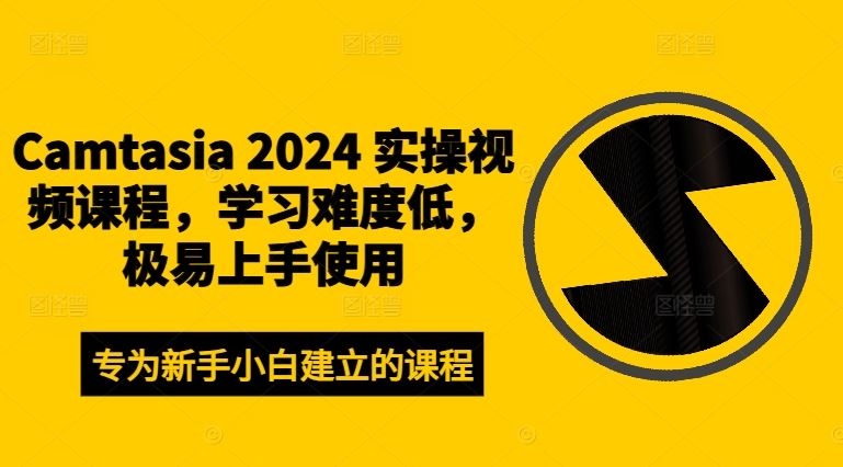 Camtasia 2024 实操视频课程，学习难度低，极易上手使用_网创之家