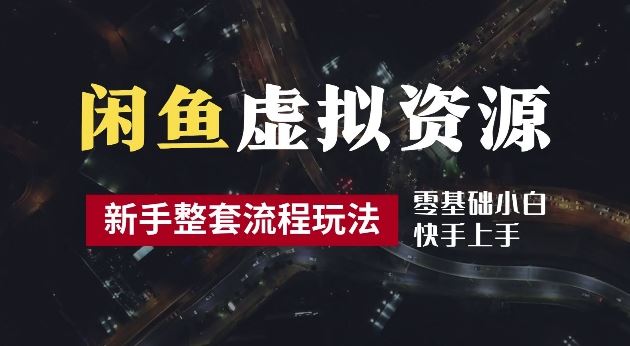 2024最新闲鱼虚拟资源玩法，养号到出单整套流程，多管道收益，每天2小时月收入过万【揭秘】_网创之家