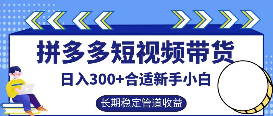 拼多多短视频带货日入300+，实操账户展示看就能学会_网创之家