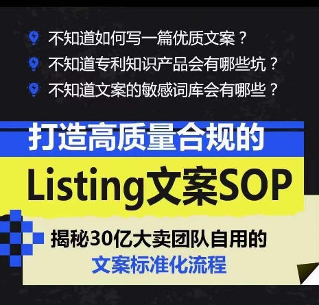 打造高质量合规Listing文案SOP，亿级大卖家自用的文案标准化流程_网创之家