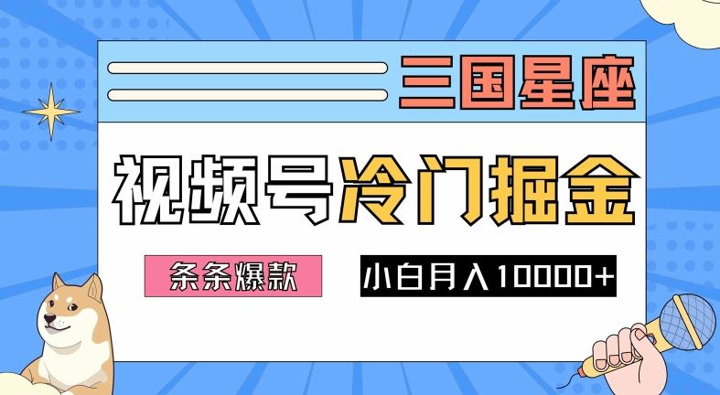 2024视频号三国冷门赛道掘金，条条视频爆款，操作简单轻松上手，新手小白也能月入1w_网创之家