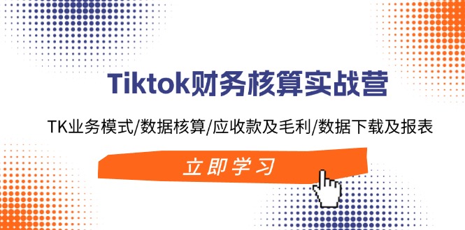 Tiktok财务核算实战营：TK业务模式/数据核算/应收款及毛利/数据下载及报表_网创之家