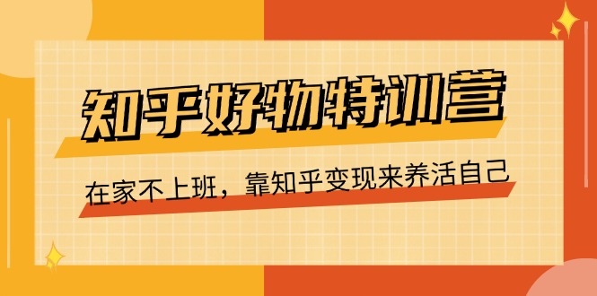 知乎好物特训营，在家不上班，靠知乎变现来养活自己（16节）_网创之家