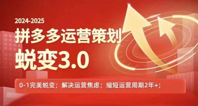 2024-2025拼多多运营策略蜕变3.0，0~1完美蜕变，解决信息焦虑_网创之家